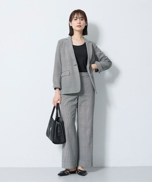 INDIVI / インディヴィ パンツ | 【洗える／UVケア／SETUP可能】サッカー素材ストレートパンツ | 詳細7