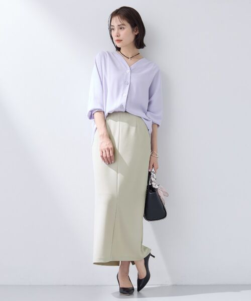 INDIVI / インディヴィ ロング・マキシ丈スカート | 【洗える／Iライン】ジャージスカート | 詳細12