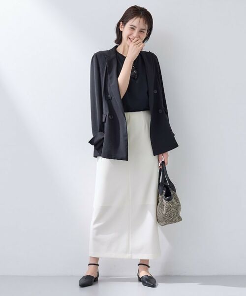 INDIVI / インディヴィ ロング・マキシ丈スカート | 【洗える／Iライン】ジャージスカート | 詳細4