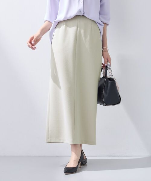 INDIVI / インディヴィ ロング・マキシ丈スカート | 【洗える／Iライン】ジャージスカート（グレージュ(050)）