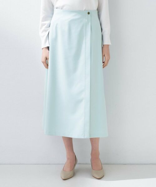 INDIVI / インディヴィ スカート | 【洗える／UVケア】巻き風フレアスカート | 詳細18