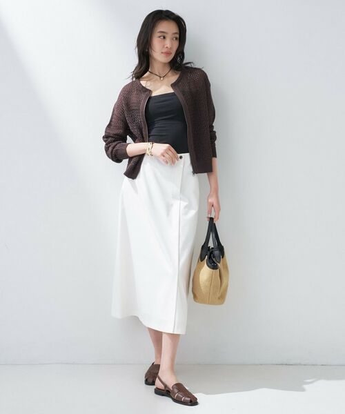 INDIVI / インディヴィ スカート | 【洗える／UVケア】巻き風フレアスカート | 詳細4