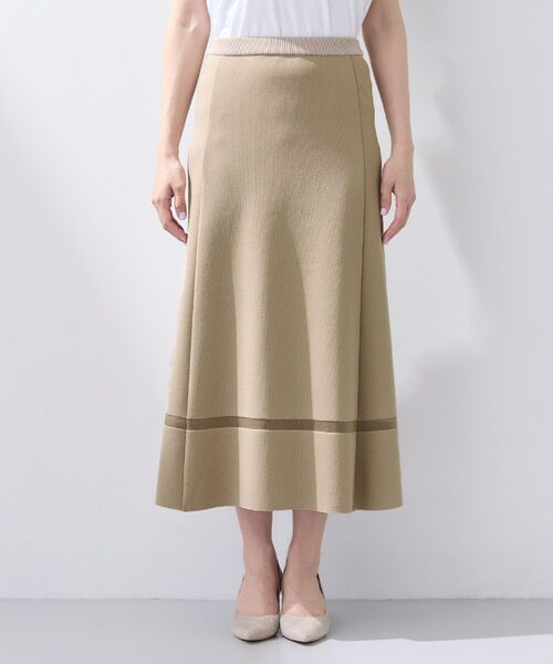 INDIVI / インディヴィ ロング・マキシ丈スカート | 【洗える／SETUP可能】Aラインニットスカート | 詳細10