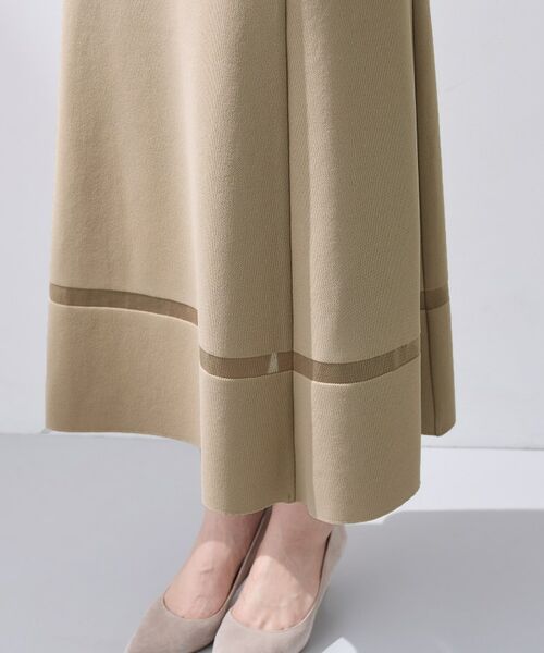 INDIVI / インディヴィ ロング・マキシ丈スカート | 【洗える／SETUP可能】Aラインニットスカート | 詳細14