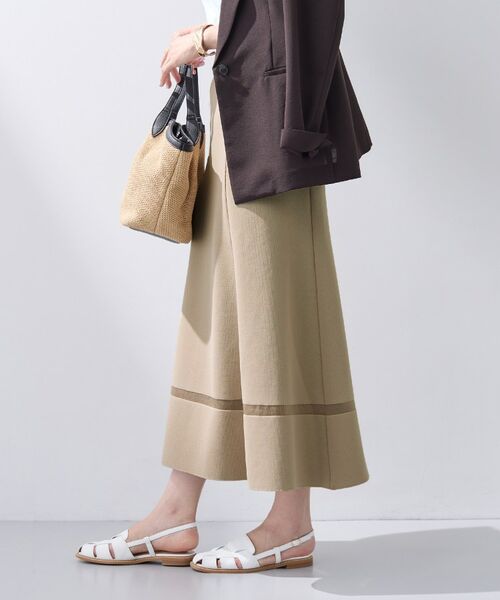 INDIVI / インディヴィ ロング・マキシ丈スカート | 【洗える／SETUP可能】Aラインニットスカート | 詳細2