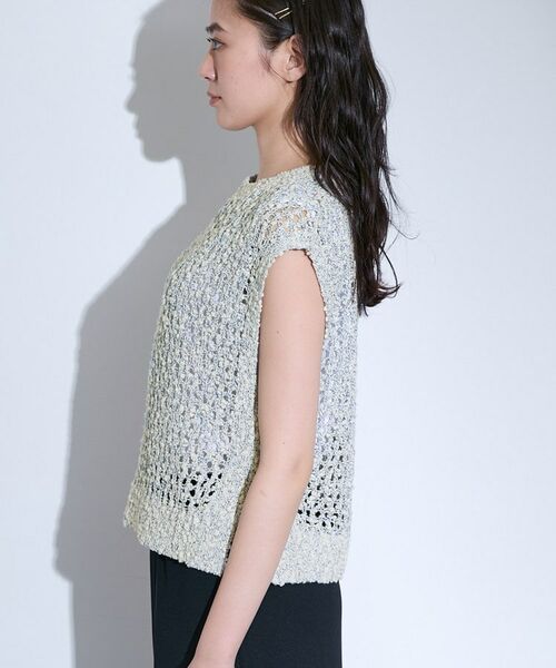 INDIVI / インディヴィ ベスト | 【イタリア糸／メッシュ編み】ラメニットベスト | 詳細15