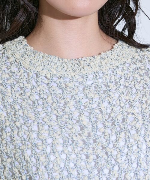 INDIVI / インディヴィ ベスト | 【イタリア糸／メッシュ編み】ラメニットベスト | 詳細17