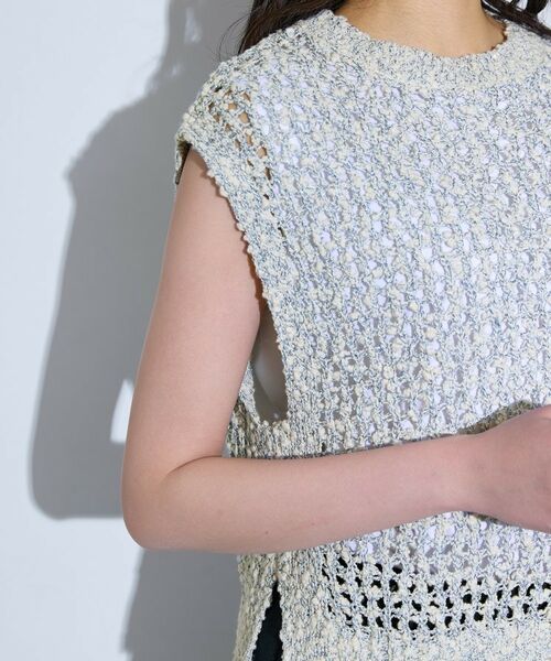 INDIVI / インディヴィ ベスト | 【イタリア糸／メッシュ編み】ラメニットベスト | 詳細18