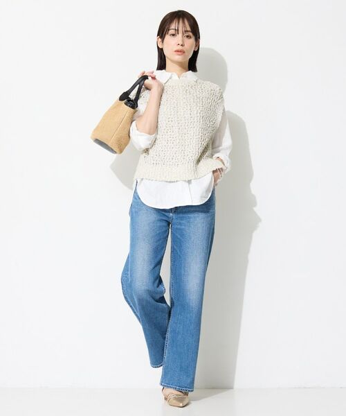 INDIVI / インディヴィ ベスト | 【イタリア糸／メッシュ編み】ラメニットベスト | 詳細4