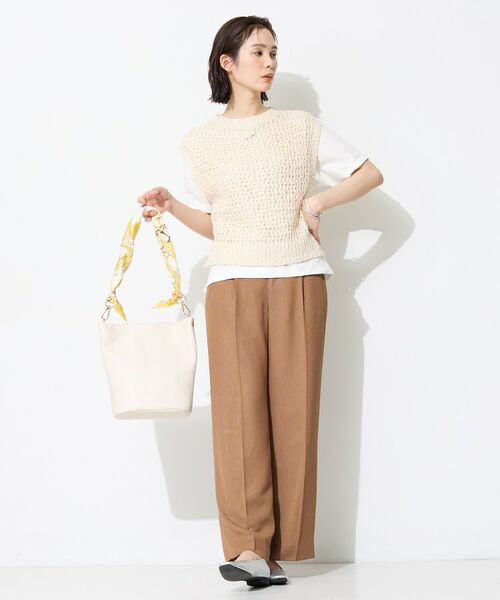 INDIVI / インディヴィ ベスト | 【イタリア糸／メッシュ編み】ラメニットベスト | 詳細8