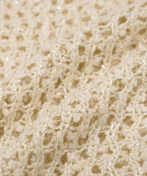 INDIVI / インディヴィ ベスト | 【イタリア糸／メッシュ編み】ラメニットベスト | 詳細9