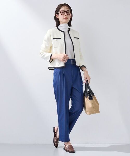 INDIVI / インディヴィ カットソー | 【インナーとして使える／通気性◎】テレコジャージトップス | 詳細4