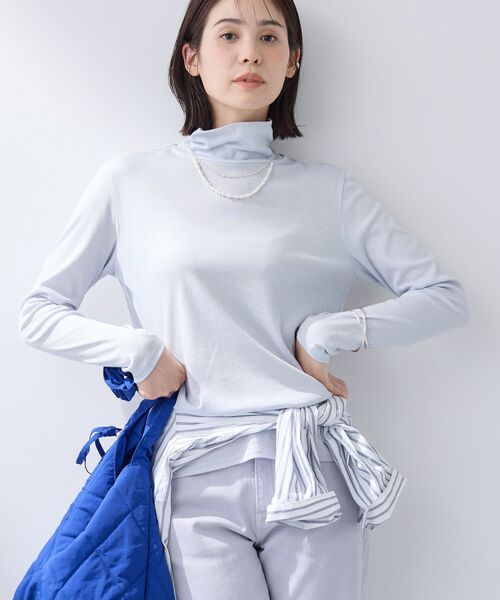 INDIVI / インディヴィ カットソー | 【インナーとして使える／通気性◎】テレコジャージトップス | 詳細6