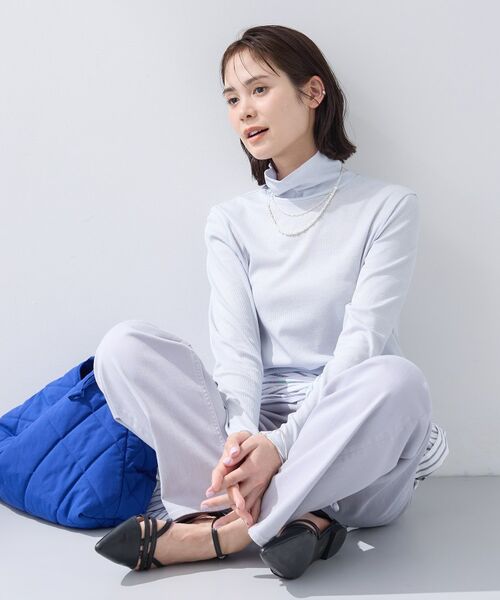 INDIVI / インディヴィ カットソー | 【インナーとして使える／通気性◎】テレコジャージトップス | 詳細7