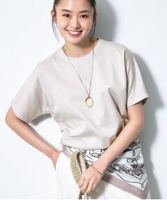 INDIVI / インディヴィ Tシャツ | 【汗ジミ防止／褒められTシャツ】上品カジュアル！ドルマンTシャツ