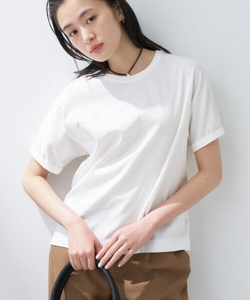 INDIVI / インディヴィ Tシャツ | 【汗ジミ防止/褒められTシャツ】上品カジュアル!ドルマンTシャツ | 詳細2