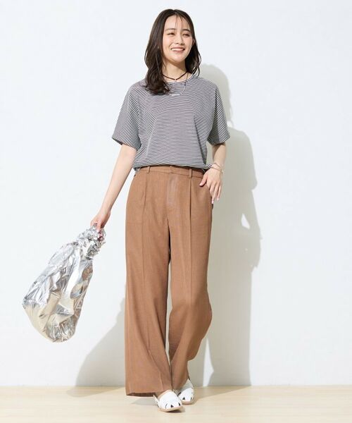 INDIVI / インディヴィ Tシャツ | 【汗ジミ防止／褒められTシャツ】上品カジュアル！ドルマンTシャツ | 詳細26