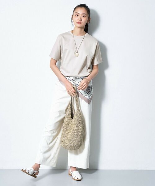 INDIVI / インディヴィ Tシャツ | 【汗ジミ防止/褒められTシャツ】上品カジュアル!ドルマンTシャツ | 詳細7