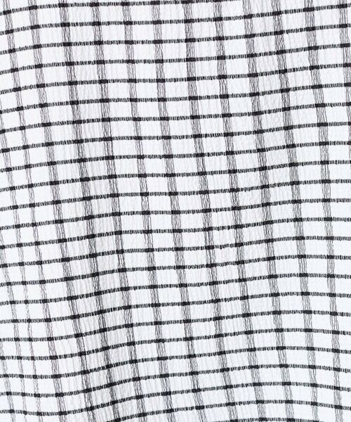 INDIVI / インディヴィ カットソー | 【UVケア／吸汗速乾】チェック柄タックボリュームスリーブトップス | 詳細4
