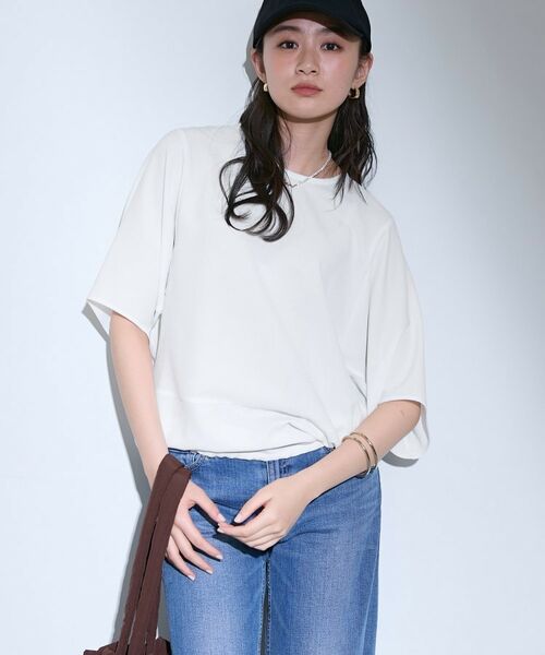INDIVI / インディヴィ カットソー | 【洗える／2WAY／裾ドロスト付き】 ドルマンスリーブチュニックトップス | 詳細1