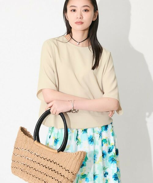 INDIVI / インディヴィ カットソー | 【洗える／2WAY／裾ドロスト付き】 ドルマンスリーブチュニックトップス | 詳細13