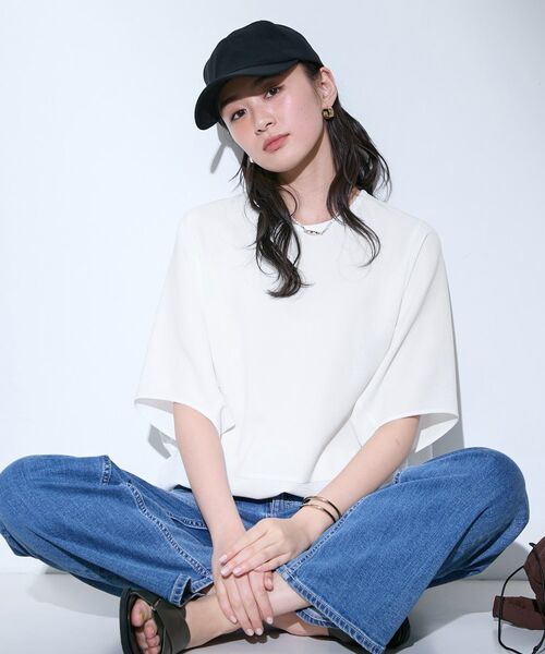 INDIVI / インディヴィ カットソー | 【洗える／2WAY／裾ドロスト付き】 ドルマンスリーブチュニックトップス | 詳細2