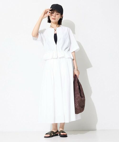 INDIVI / インディヴィ レザーブルゾン・ジャケット | 【撥水／UVケア／SETUP可能】軽量5分袖ライトブルゾン | 詳細1