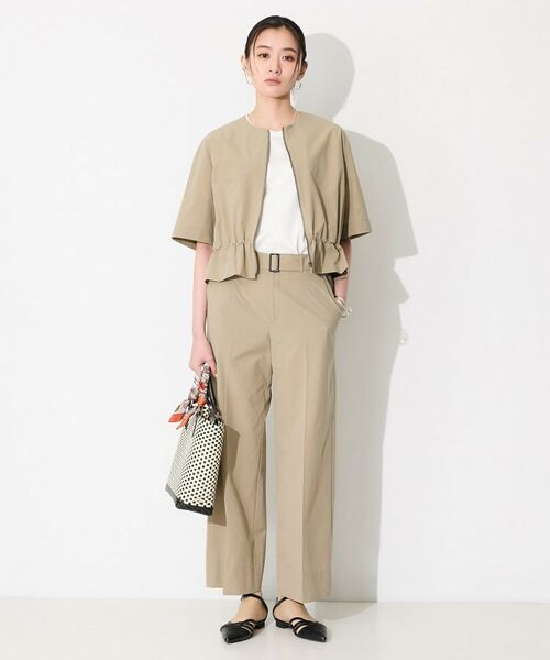 INDIVI / インディヴィ レザーブルゾン・ジャケット | 【撥水／UVケア／SETUP可能】軽量5分袖ライトブルゾン | 詳細10