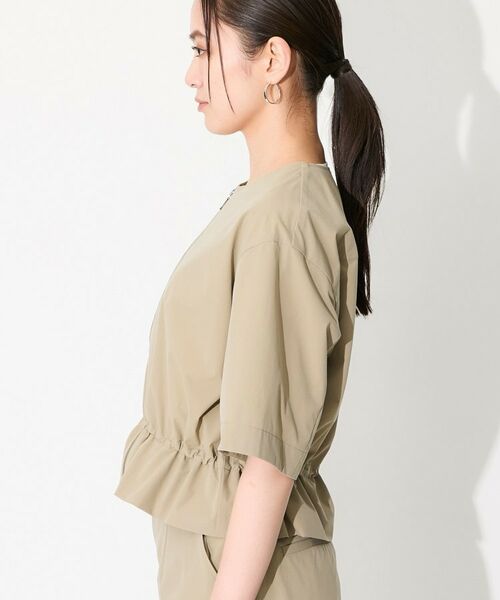 INDIVI / インディヴィ レザーブルゾン・ジャケット | 【撥水／UVケア／SETUP可能】軽量5分袖ライトブルゾン | 詳細14