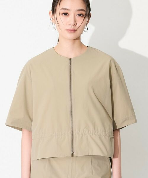 INDIVI / インディヴィ レザーブルゾン・ジャケット | 【撥水／UVケア／SETUP可能】軽量5分袖ライトブルゾン | 詳細16