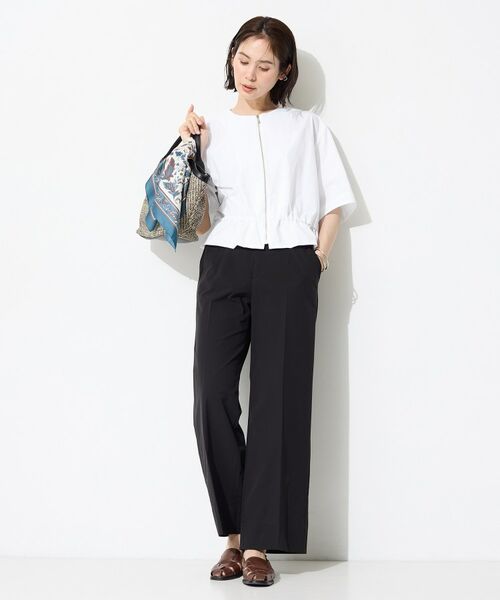 INDIVI / インディヴィ レザーブルゾン・ジャケット | 【撥水／UVケア／SETUP可能】軽量5分袖ライトブルゾン | 詳細3