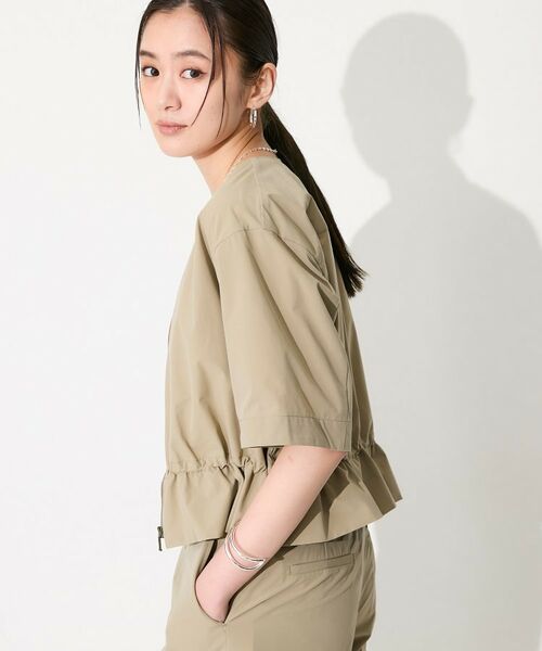 INDIVI / インディヴィ レザーブルゾン・ジャケット | 【撥水／UVケア／SETUP可能】軽量5分袖ライトブルゾン | 詳細9