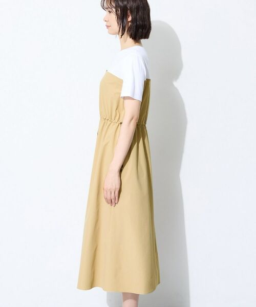 INDIVI / インディヴィ ロング・マキシ丈ワンピース | 【洗える／1枚でキマる／ドロスト付】ビスチェ風ドッキングTワンピース | 詳細11