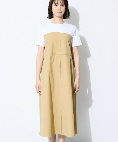 INDIVI / インディヴィ ロング・マキシ丈ワンピース | 【洗える／1枚でキマる／ドロスト付】ビスチェ風ドッキングTワンピース | 詳細17