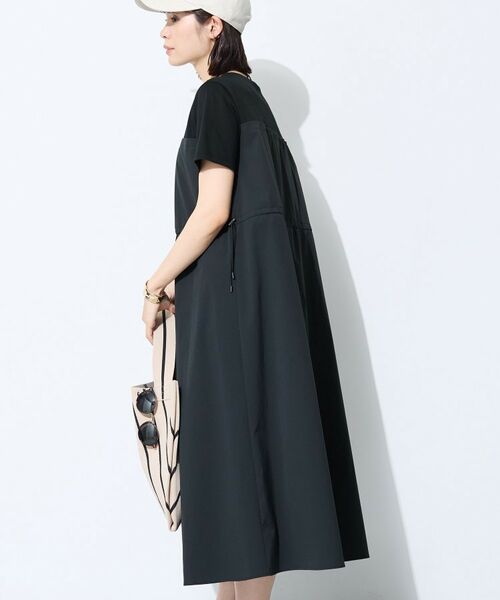 INDIVI / インディヴィ ロング・マキシ丈ワンピース | 【洗える／1枚でキマる／ドロスト付】ビスチェ風ドッキングTワンピース | 詳細2