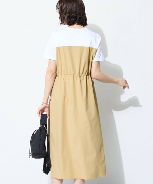 INDIVI / インディヴィ ロング・マキシ丈ワンピース | 【洗える／1枚でキマる／ドロスト付】ビスチェ風ドッキングTワンピース | 詳細6