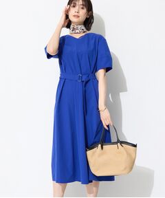 INDIVI / インディヴィ ロング・マキシ丈ワンピース | 【撥水／UVケア／SETUP可能】軽量ベルト付きAラインワンピース