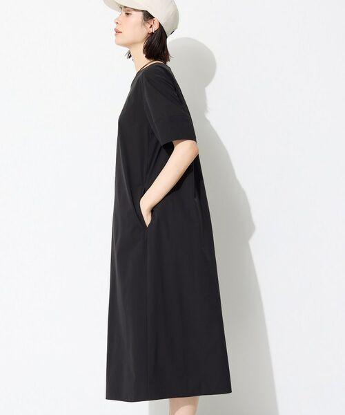 INDIVI / インディヴィ ロング・マキシ丈ワンピース | 【撥水／UVケア／SETUP可能】軽量ベルト付きAラインワンピース | 詳細1