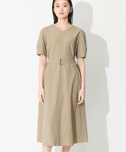 INDIVI / インディヴィ ロング・マキシ丈ワンピース | 【撥水／UVケア／SETUP可能】軽量ベルト付きAラインワンピース | 詳細13