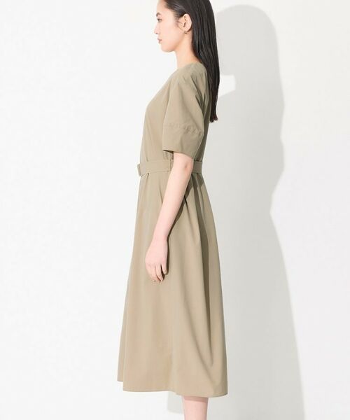 INDIVI / インディヴィ ロング・マキシ丈ワンピース | 【撥水／UVケア／SETUP可能】軽量ベルト付きAラインワンピース | 詳細14