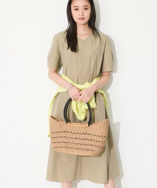 INDIVI / インディヴィ ロング・マキシ丈ワンピース | 【撥水／UVケア／SETUP可能】軽量ベルト付きAラインワンピース | 詳細5