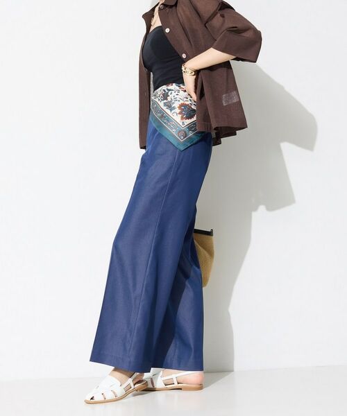 INDIVI / インディヴィ パンツ | 【洗える／UVケア／SETUP可能】デニムライクワイドパンツ | 詳細1