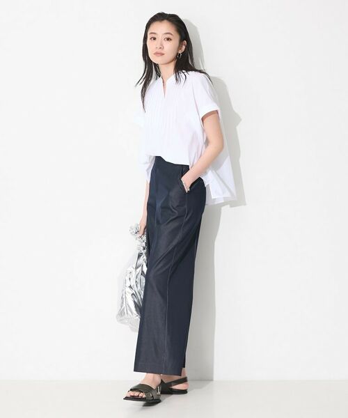 INDIVI / インディヴィ パンツ | 【洗える／UVケア／SETUP可能】デニムライクワイドパンツ | 詳細7