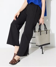 INDIVI / インディヴィ パンツ | 【撥水／UVケア／SETUP可能】軽量ベルト付ワイドストレートパンツ