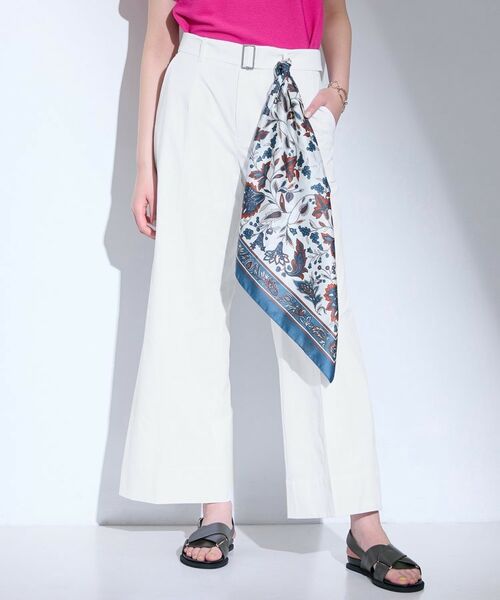 INDIVI / インディヴィ パンツ | 【撥水／UVケア／SETUP可能】軽量ベルト付ワイドストレートパンツ | 詳細1