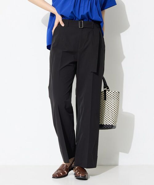 INDIVI / インディヴィ パンツ | 【撥水／UVケア／SETUP可能】軽量ベルト付ワイドストレートパンツ | 詳細5