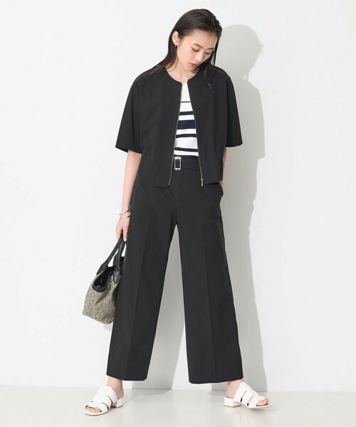 INDIVI / インディヴィ パンツ | 【撥水／UVケア／SETUP可能】軽量ベルト付ワイドストレートパンツ | 詳細7