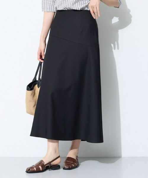 INDIVI / インディヴィ スカート | 【洗える／UVケア／すっきり見え】ナローフレアスカート（ブラック(019)）