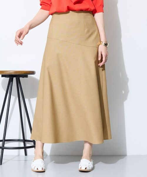 INDIVI / インディヴィ スカート | 【洗える／UVケア／すっきり見え】ナローフレアスカート（キャメルブラウン(041)）