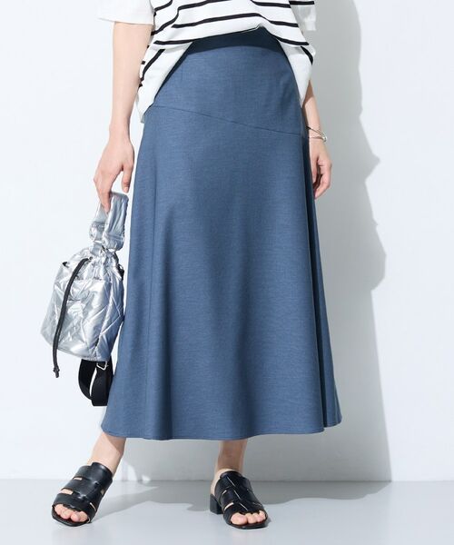 INDIVI / インディヴィ スカート | 【洗える／UVケア／すっきり見え】ナローフレアスカート（ブルー(093)）